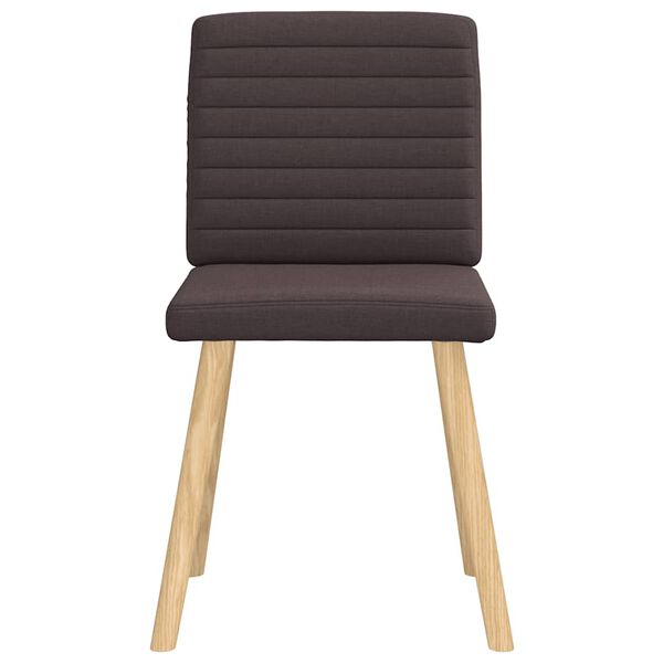 vidaXL Chaises &agrave; manger lot de 2 marron fonc&eacute; tissu
