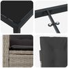vidaXL Ensemble de salle &agrave; manger pour jardin 7 pcs Gris clair