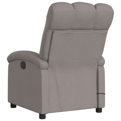 vidaXL Fauteuil de massage inclinable Taupe Tissu