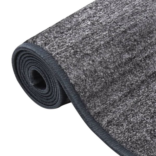 vidaXL Tapis de couloir antid&eacute;rapant Anthracite 100x150 cm