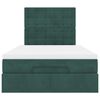 vidaXL Cadre de lit ottoman avec matelas vert fonc&eacute; 120x200 cm velours