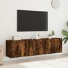 vidaXL Meubles TV muraux 2 pcs ch&ecirc;ne fum&eacute; 80x30x41 cm