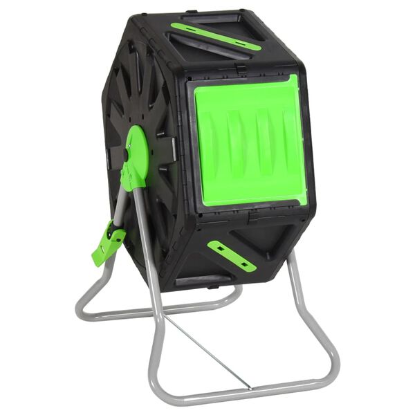 vidaXL Composteur &agrave; tambour 60x43x74 cm 70 L Polypropyl&egrave;ne