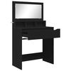 vidaXL Tables de maquillage pour chambre Noir 80 x 39,6 x 135 cm