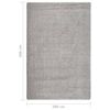 vidaXL Tapis shaggy antid&eacute;rapant Gris clair 200x290 cm