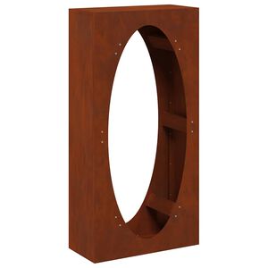 VidaXL &Eacute;tag&egrave;re &agrave; bois 50x23x100 cm acier r&eacute;sistant aux intemp&eacute;ries