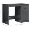 vidaXL Bureau Gris brillant 100x50x76 cm Agglom&eacute;r&eacute;