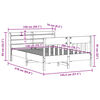 vidaXL Cadre de lit sans matelas 140x200 cm bois massif de pin