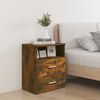 vidaXL Tables de chevet 2 pcs Ch&ecirc;ne fum&eacute; 50x32x60 cm