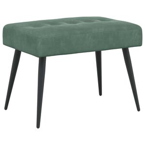 vidaXL Banc avec capitonnage bouton Vert Mer 60 x 40 x 45 cm Velours