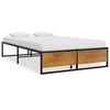 vidaXL Cadre de lit sans matelas noir m&eacute;tal 120x200 cm