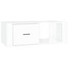 vidaXL Table basse Blanc brillant 100x50,5x35 cm Bois d'ing&eacute;nierie