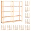 vidaXL &Eacute;tag&egrave;res de rangement &agrave; 5 niveaux 10pcs 170x38x170cm Pin 500 kg