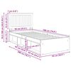 vidaXL Cadre de lit Blanc 90 x 190 cm Bois de pin massif