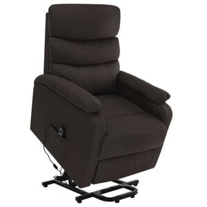 vidaXL Fauteuil de massage Marron fonc&eacute; Tissu