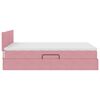 vidaXL Lit de Rangement avec matelas Rose 140 x 190 cm Velours