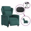 vidaXL Fauteuil inclinable &eacute;lectrique Vert fonc&eacute; Tissu