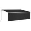 vidaXL Auvent manuel r&eacute;tractable avec store 4,5x3 m Anthracite