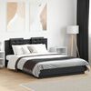 vidaXL Cadre de lit sans matelas noir 140x200 cm