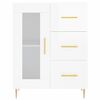 vidaXL Buffet Blanc brillant 69,5x34x90 cm Bois d'ing&eacute;nierie