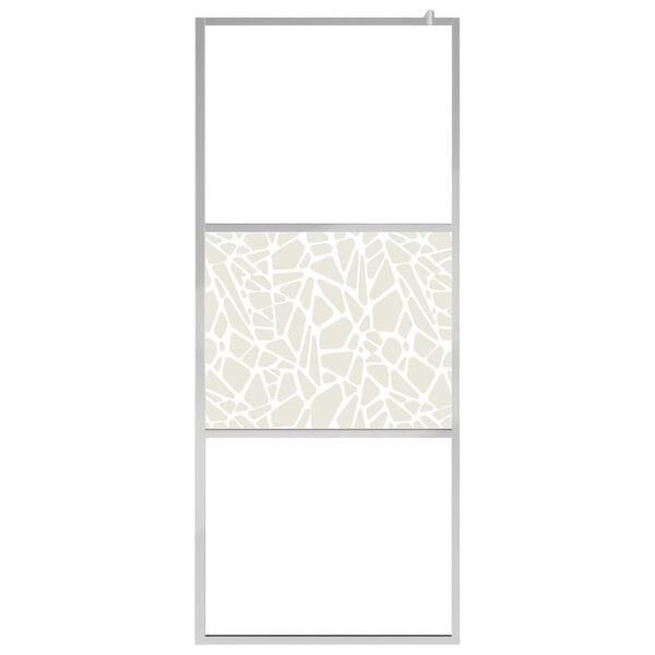 vidaXL Paroi de douche et &eacute;tag&egrave;re Chrome 90x195 cm Verre ESG&Aluminium