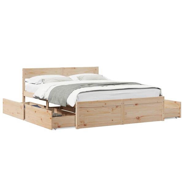 vidaXL Cadre de lit sans matelas 150x200 cm bois de pin massif