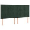 vidaXL T&ecirc;te de lit Vert fonc&eacute; 200x5x118/128 cm Velours