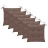 vidaXL Chaises de jardin avec coussins lot de 6 Bois d'acacia massif