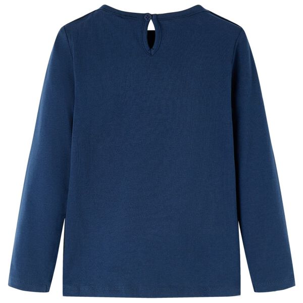 T-shirt enfants &agrave; manches longues bleu marine 140