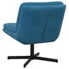vidaXL Fauteuil relaxant pivotant Bleu 63 x 75 x 76 cm Velours