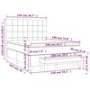 vidaXL Sommier &agrave; lattes de lit avec matelas Cr&egrave;me 140x190 cm Tissu