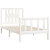 vidaXL Cadre de lit sans matelas blanc bois de pin massif 100x200 cm