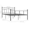 vidaXL Cadre de lit sans matelas gris m&eacute;tal 140x200 cm