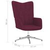 vidaXL Chaise de relaxation avec tabouret Violet Tissu