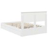 vidaXL Lit de Rangement Blanc 120 x 190 cm Bois d'ing&eacute;nierie