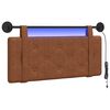 vidaXL T&ecirc;te de lit suspendue Marron PU antique