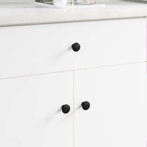 vidaXL Poign&eacute;e 2 pcs Noir &Oslash;30 mm Aluminium