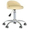vidaXL Chaises pivotantes &agrave; manger lot de 6 cr&egrave;me similicuir