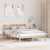 vidaXL Cadre de lit avec t&ecirc;te de lit Naturel 160 x 200 cm Pin massif
