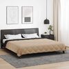 vidaXL Duvet d'&eacute;t&eacute; simple Noir et Taupe 240 x 200 cm Microfibre