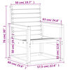 vidaXL Salon de jardin 3 pcs bois de pin impr&eacute;gn&eacute;