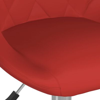 vidaXL Chaise pivotante à dîner Rouge bordeaux Similicuir