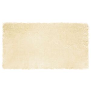 vidaXL Tapis en fausse TAFALLA Cr&egrave;me 60 x 110 cm Polyester