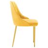 vidaXL Chaises &agrave; manger lot de 2 jaune velours
