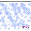 vidaXL Rideau lumineux à glaçons LED 10m 400 LED Bleu 8 fonctions