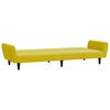 vidaXL Canap&eacute;-lit &agrave; 2 places avec repose-pied jaune velours