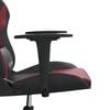 vidaXL Chaise de jeu Noir et rouge bordeaux Similicuir