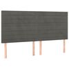 vidaXL Sommier &agrave; lattes de lit et matelas Gris fonc&eacute; 160x200cm Velours