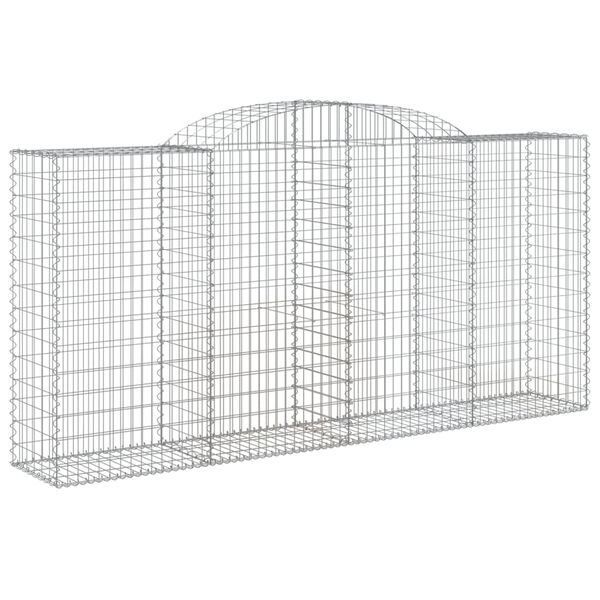 vidaXL Paniers &agrave; gabions arqu&eacute;s 3 pcs 300x50x140/160 cm fer galvanis&eacute;