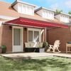 vidaXL Auvent R&eacute;tractable Rouge 450 &times; 350 cm Polyester et Acier